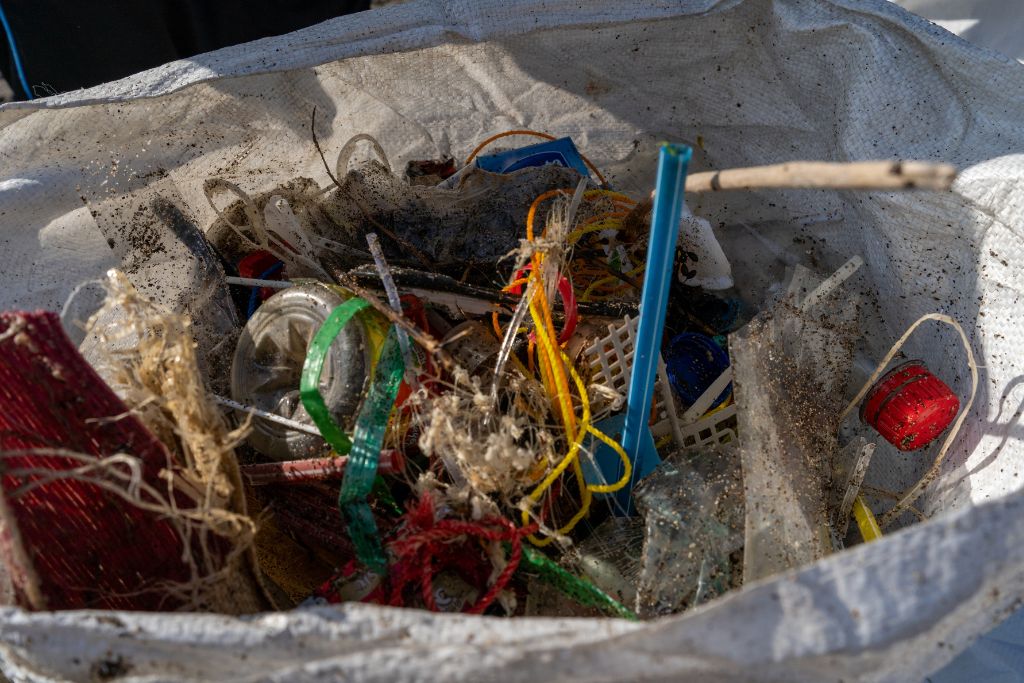 Trash collected by 4Ocean staff in Bali.